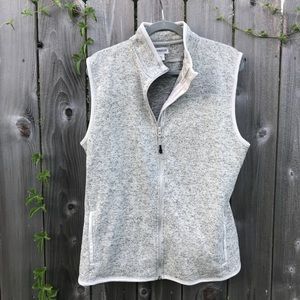 Megellan heather grey zip up vest